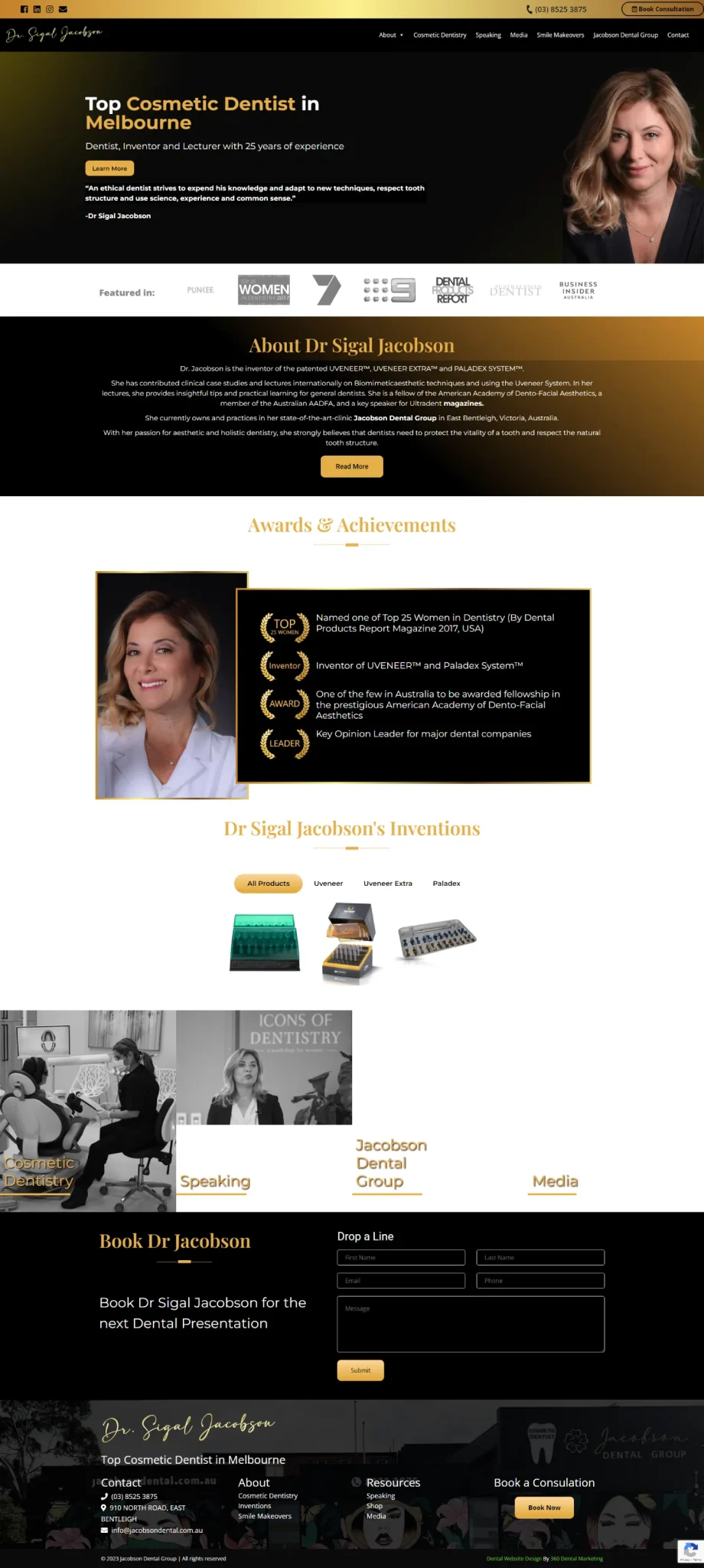 cosmetic dentist website design